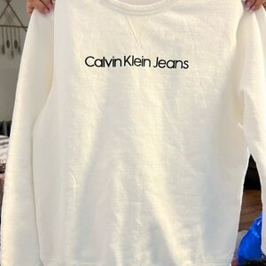 Calvin Klein Jeans White Sweatshirt